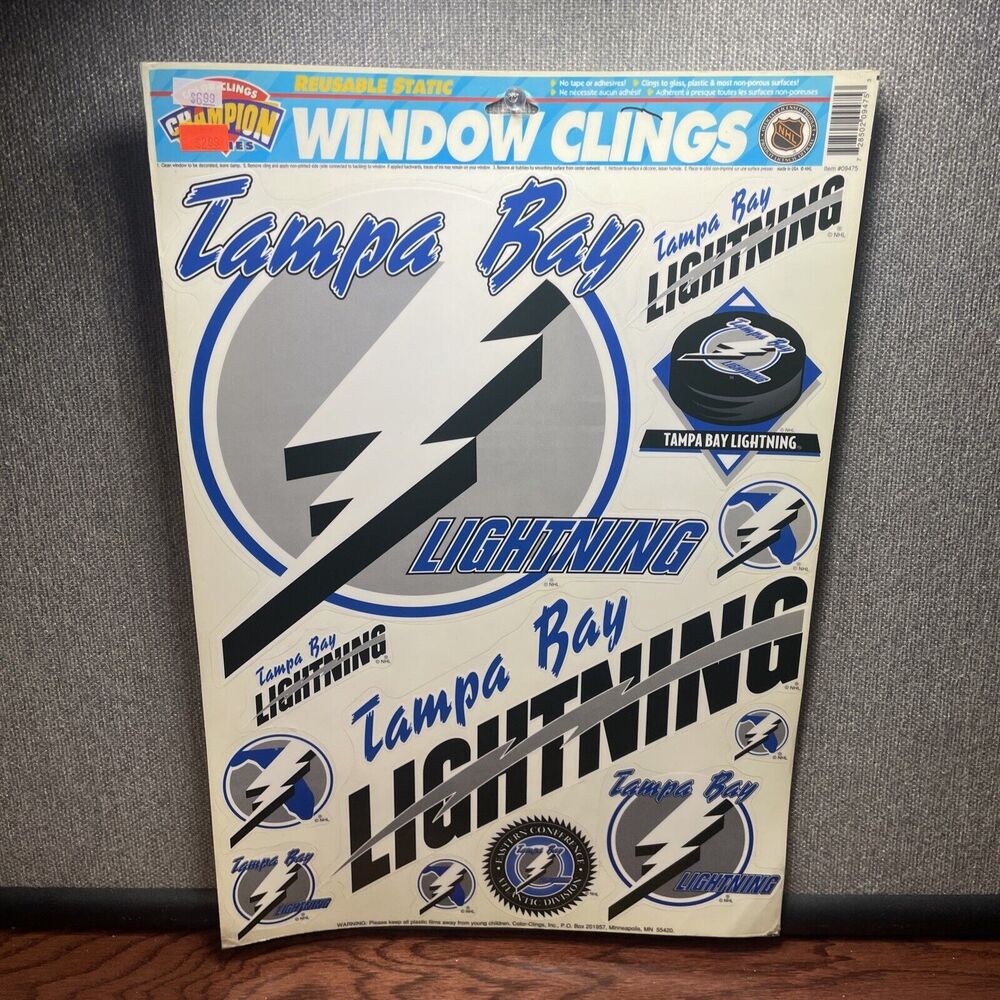Vintage Color Clings NHL Tampa Bay Lightning